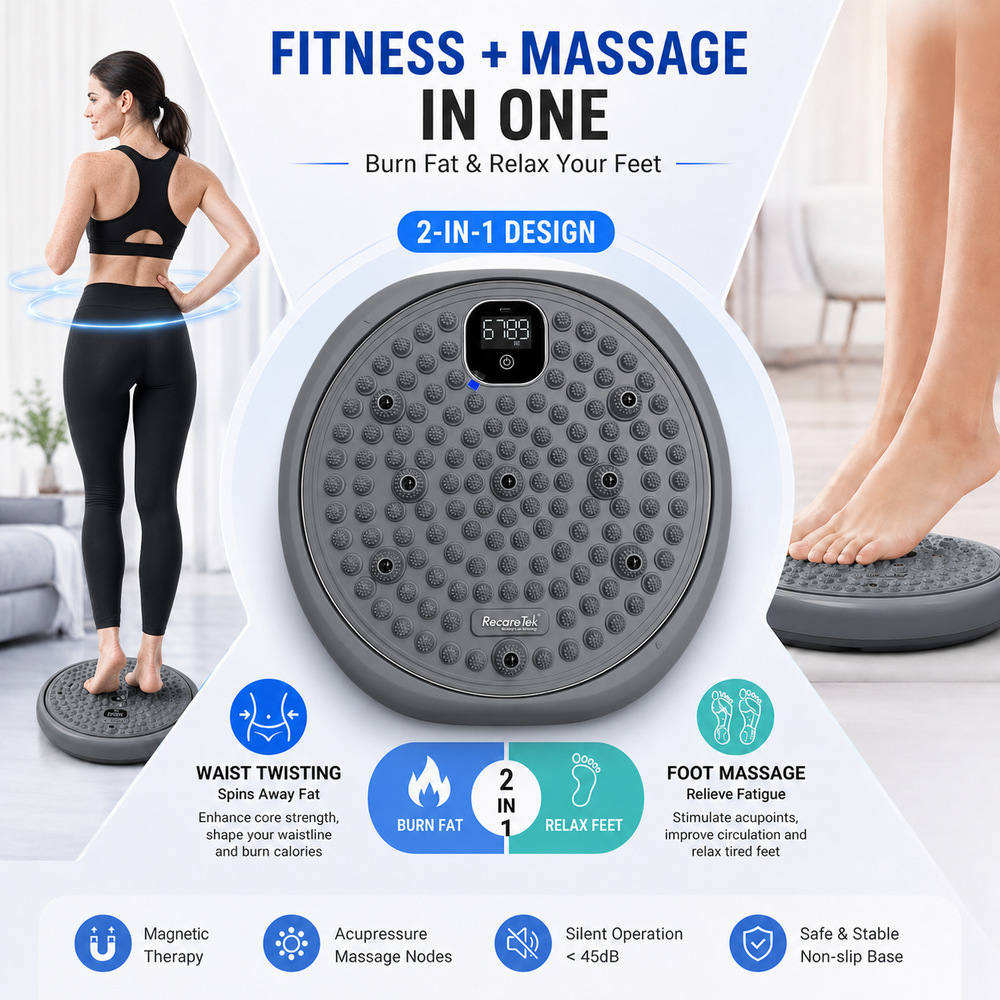 2-in-1 Waist Twisting & Foot Massager